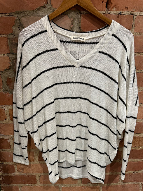 NESSA V STRIPE TOP